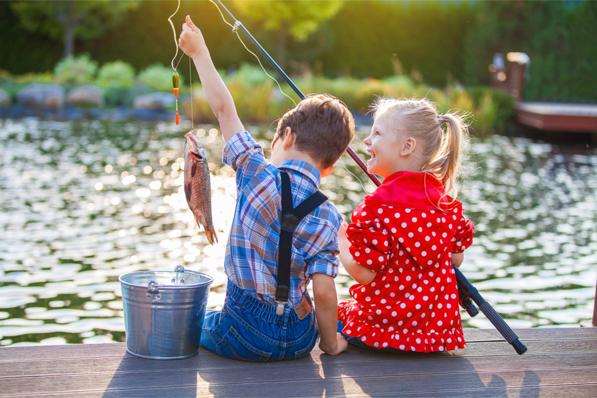 Kinder fischen