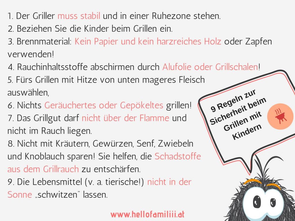 9 Regeln zur Sicherheit beim Grillen mit Kindern