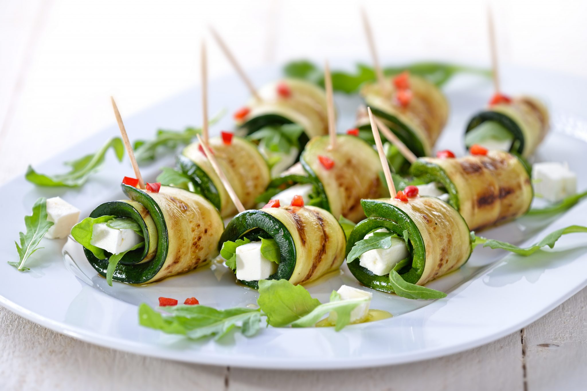 Zucchini-Feta-Röllchen