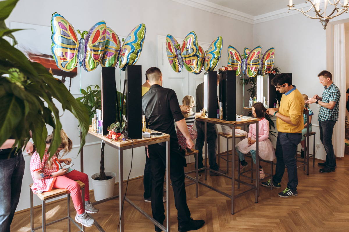 Papa Tochter Styling