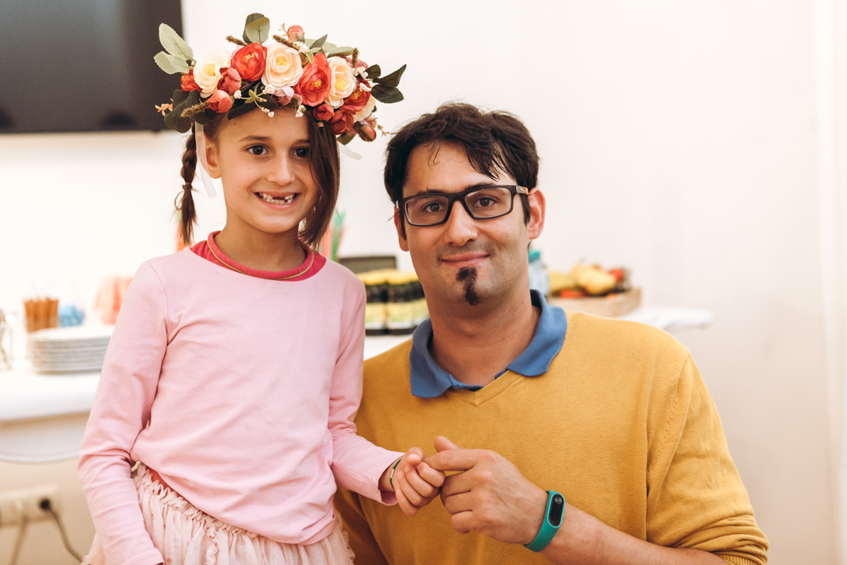 Papa Tochter Styling