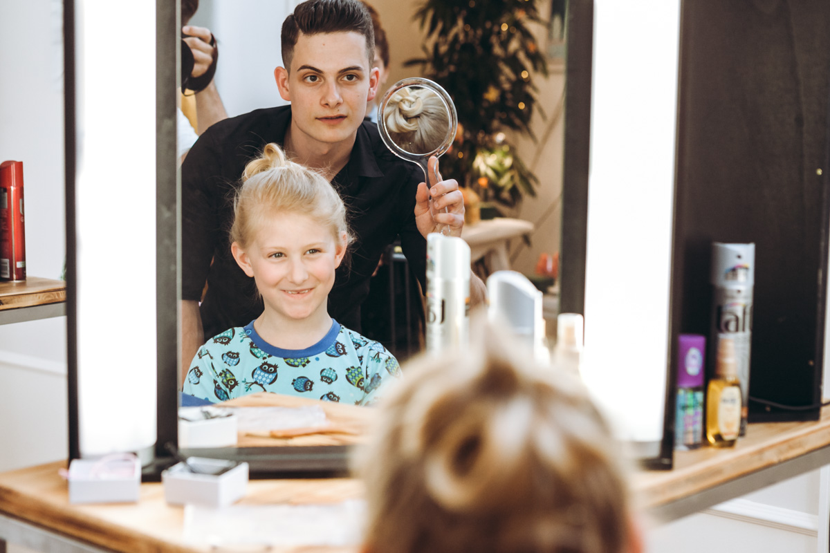 Papa Tochter Styling