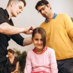 Papa Tochter Styling