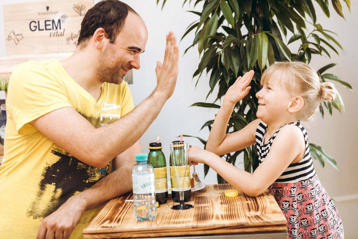 Papa Tochter Styling