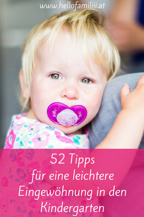 52 Tipps Eingewöhnung Kindergarten