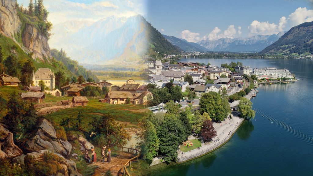 Historie und Gegenwart vereint in der neuen digitalen Stadtführung: Zell am See 1872 und heute