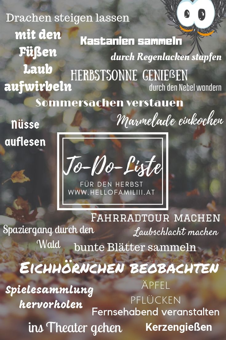 To-Do-Liste für den Herbst