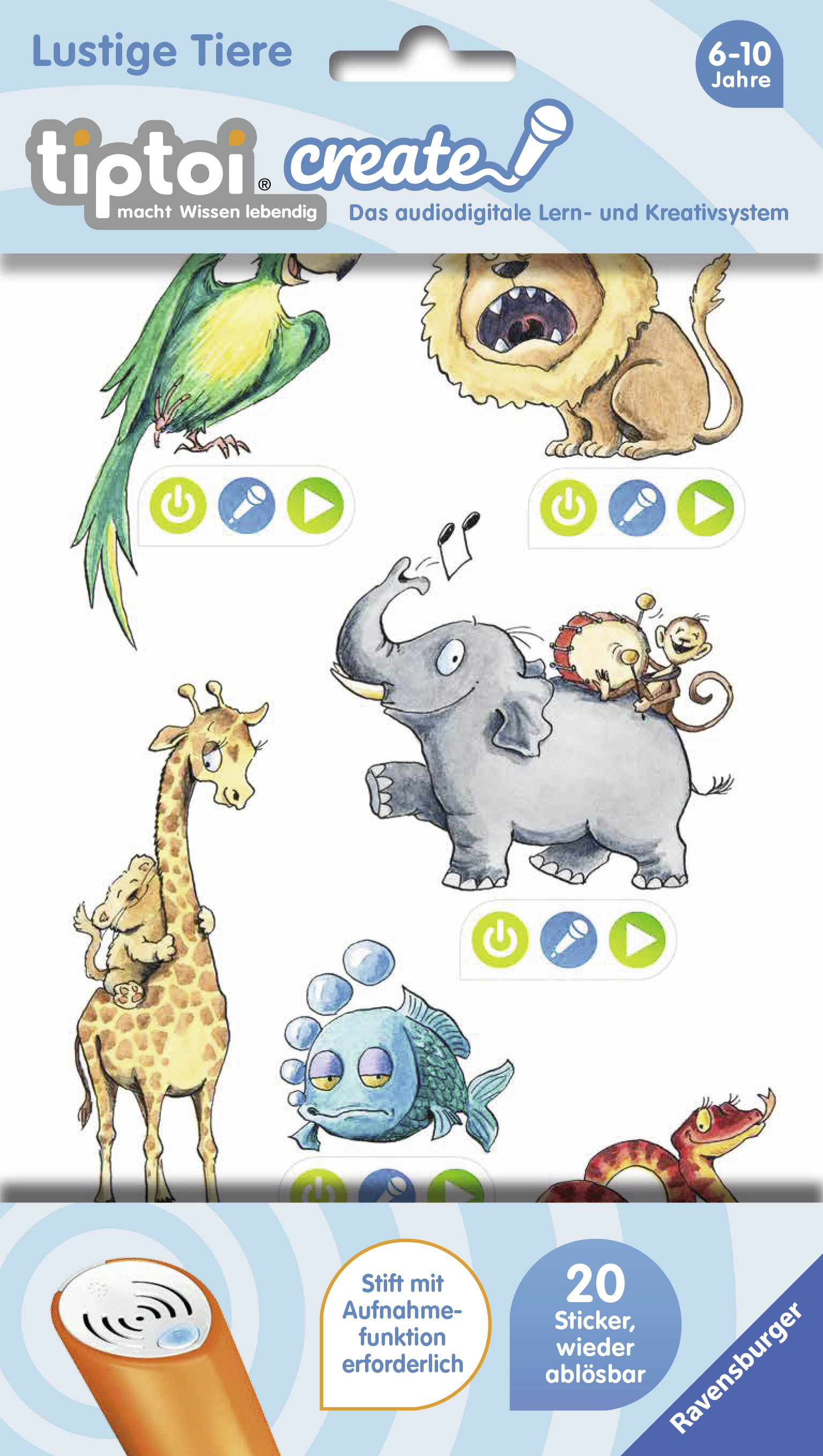 tiptoi create Sticker Lustige Tiere
