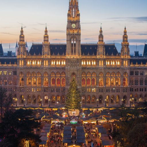 Wiener Weihnachtstraum_Blick vom Burgtheater abends