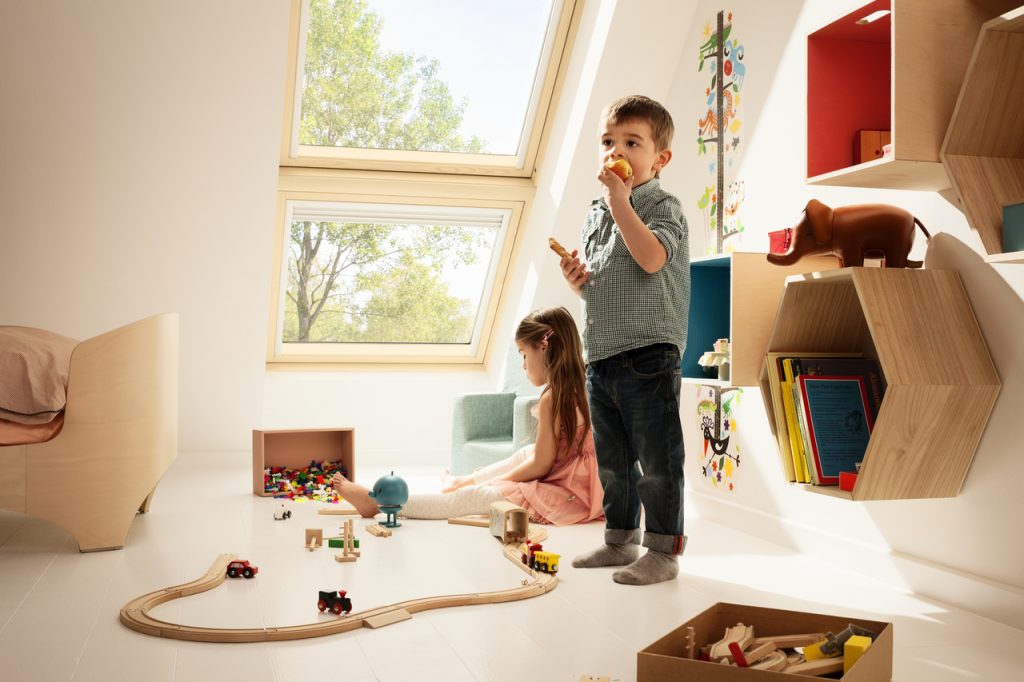 Velux Dachflächenfenster im Kinderzimmer