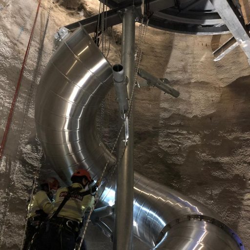 Baufortschritt der Schlossbergrutsche