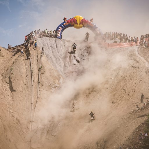 Event Participants perform at Red Bull Hare Scramble in Eisenerz, Austria