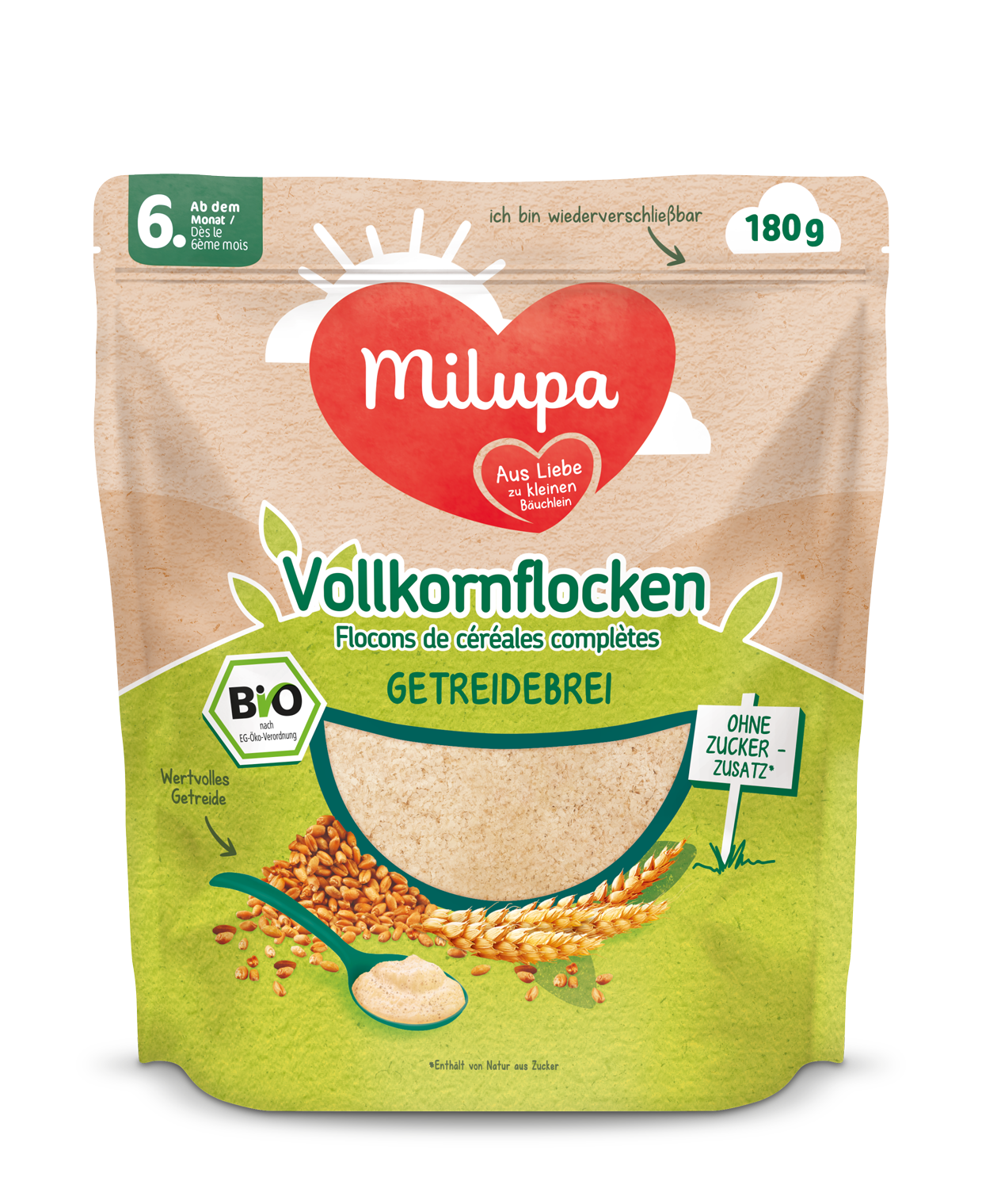 Milupa Vollkornflocken Bio Getreidebrei