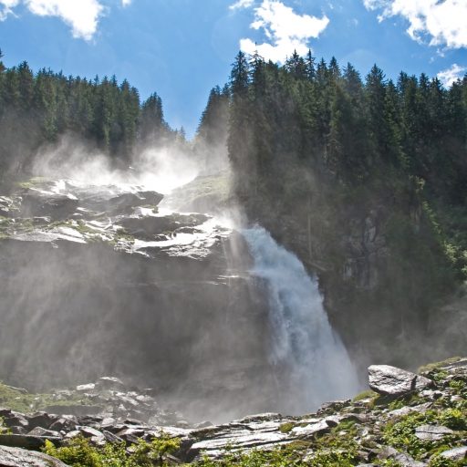 Krimmler Wasserfälle mit 380 Metern Fallhöhe