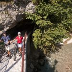 Auf dem Weg zum Ennstalradweg entlang des Hintergebirgsradweges auf der Trasse der ehemaligen Waldbahn im Nationalpark Kalkalpen