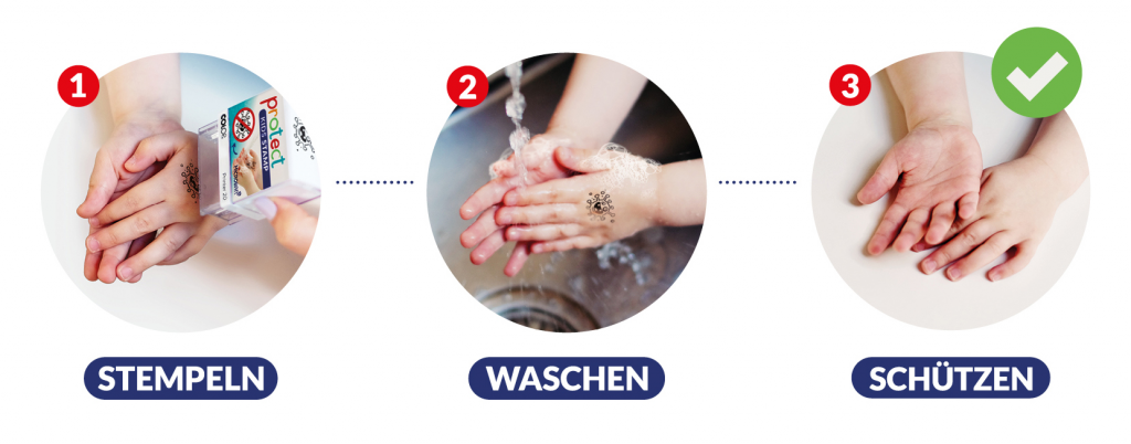 kids protect stamp Händewaschen