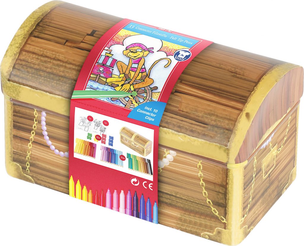 Connector felt tip pen treasure box