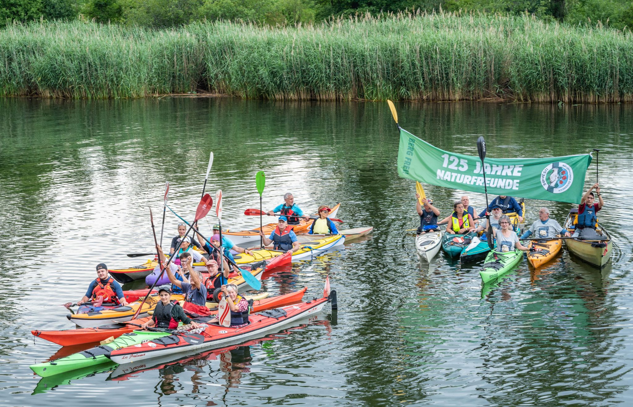 Jubiläumspaddeln von der Kuchelau nach Hainburg.