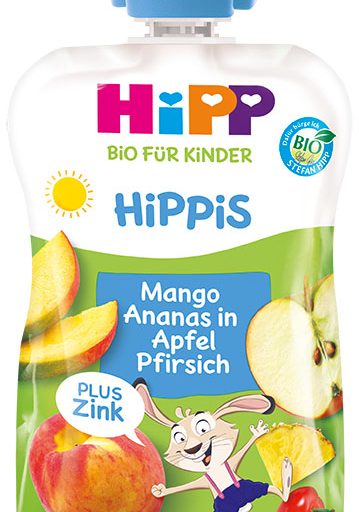 HiPP_BIO FÜR KINDER_HiPPiS_Mango Ananas plus Zink