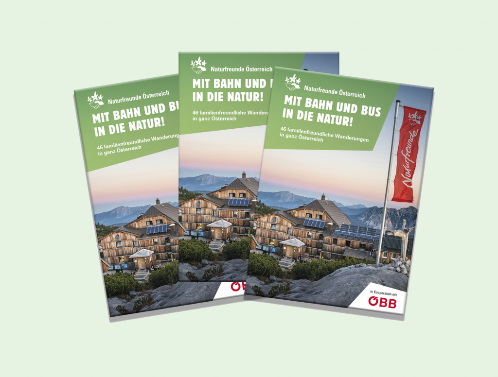 Folder "Mit Bahn und Bus in die Natur".