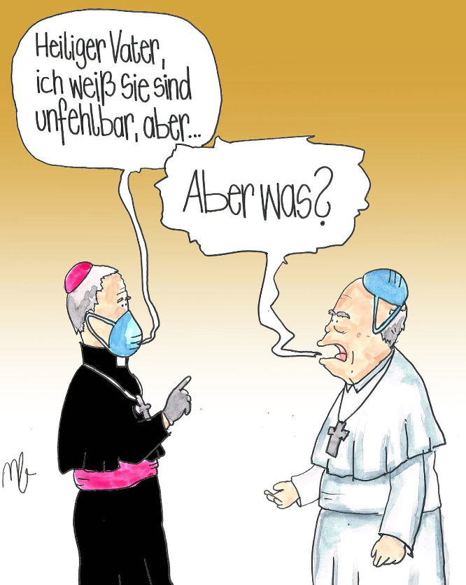 Michi Brezel - Corona Maske Papst