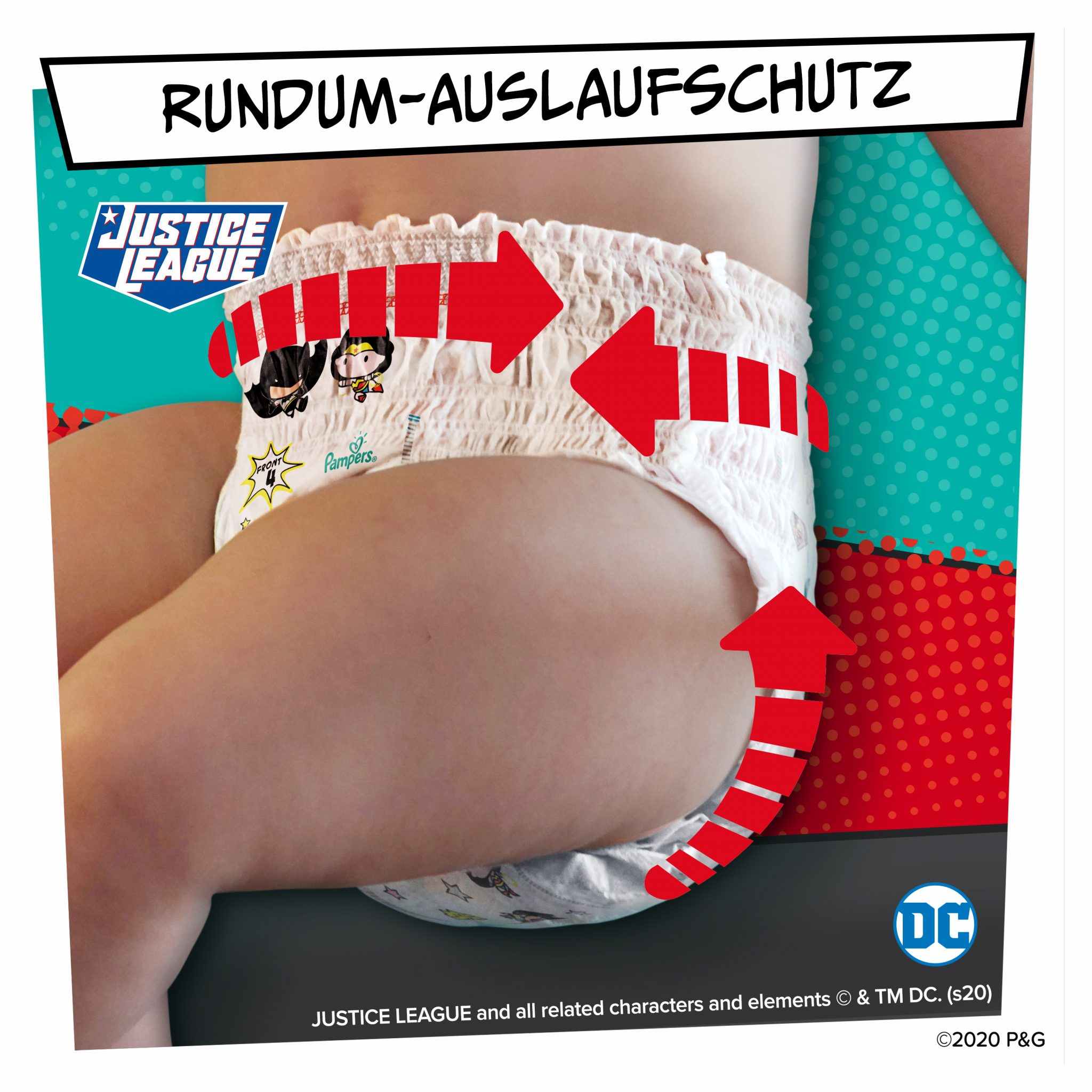 Mit den Pampers Baby-Dry Pants wird kein Superhelden-Moment durch eine auslaufende Windel unterbrochen.