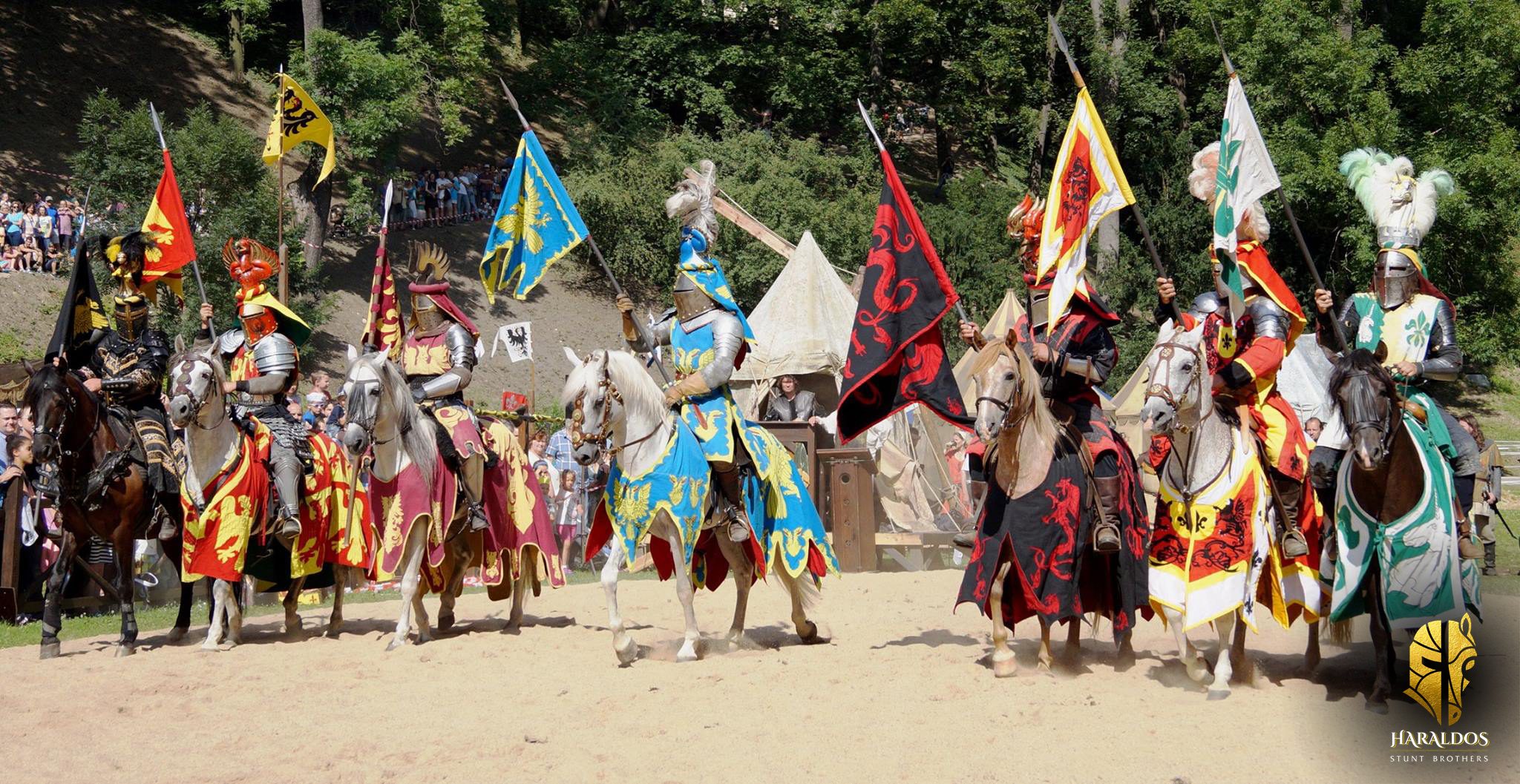 Atemberaubende Stuntshow der Reitergruppe Haraldos
