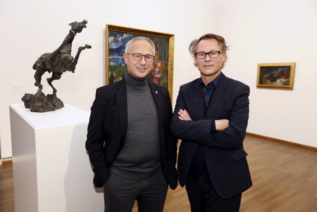 Alfred Stern, OMV Vorstandsvorsitzender sowie Generaldirektor und Hans-Peter Wipplinger, Direktor Leopold Museum