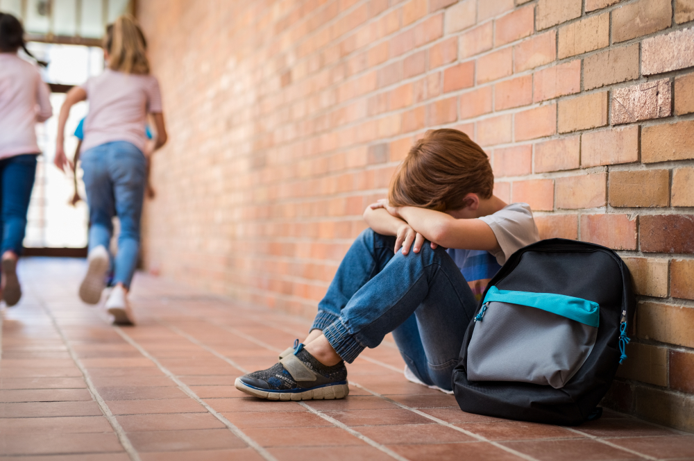 Little,Boy,Sitting,Alone,On,Floor,After,Suffering,An,Act