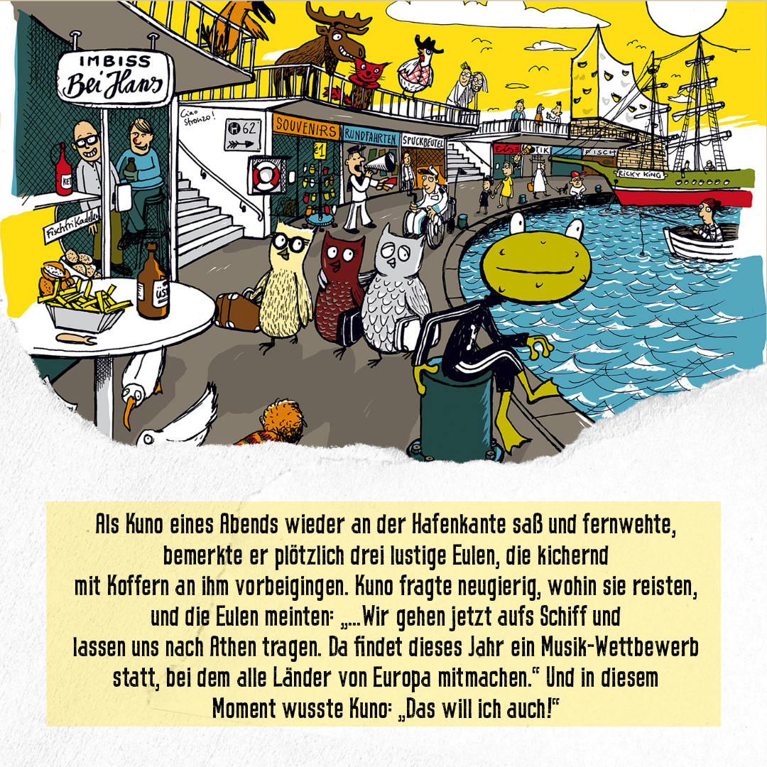 Kuno am Hamburger Hafen