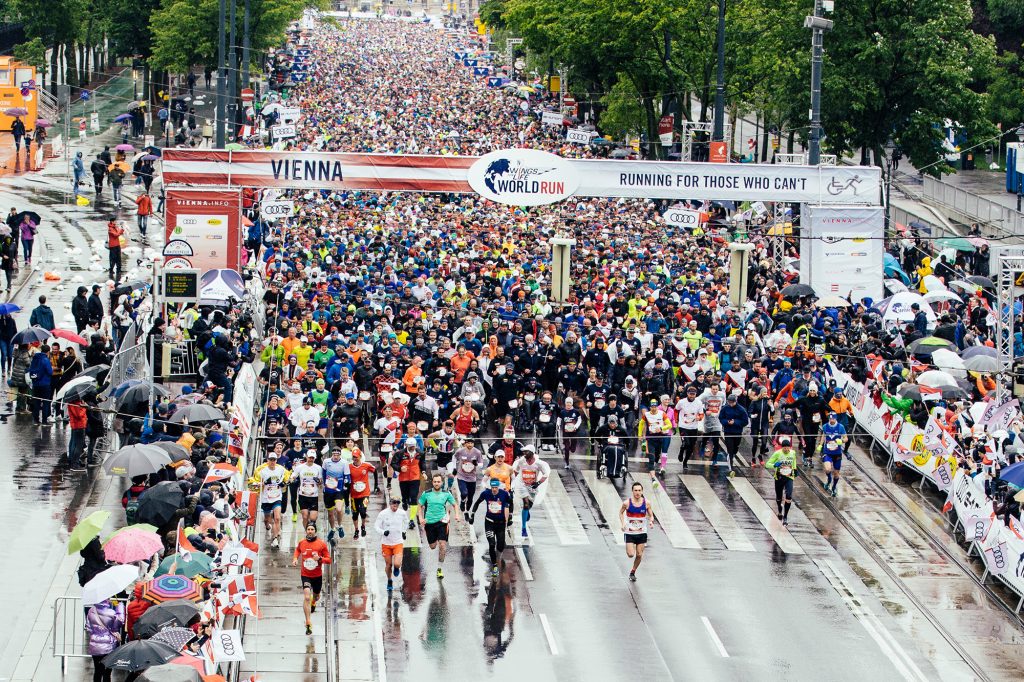 Participants start during the sixth edition of the Wings for Life World Run in Vienna, Austria on May 5, 2019. // Matthias Heschl for Wings for LIfe World Run // SI201905060514 // Usage for editorial use only //