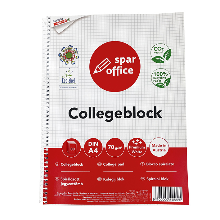 SPAR office Collegeblock A4_web