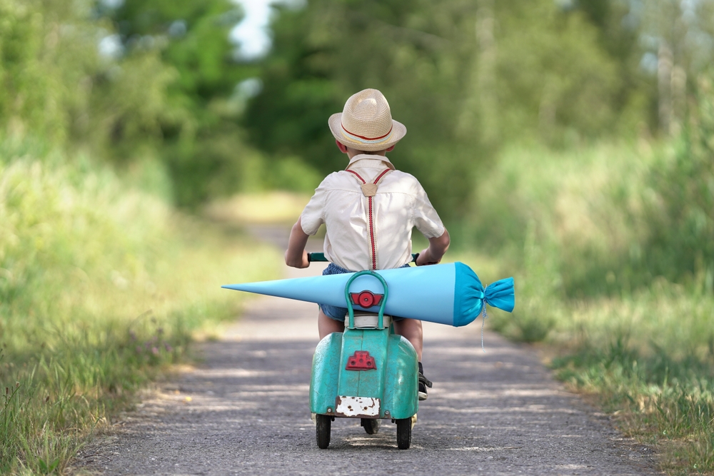 Little,Happy,School,Boy,On,His,Way,To,School
