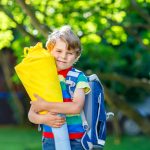Little,Kid,Boy,With,School,Satchel,On,First,Day,To