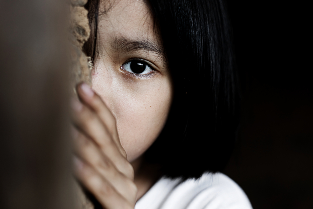 Little,Girl,With,Eye,Sad,And,Hopeless.,Human,Trafficking,And
