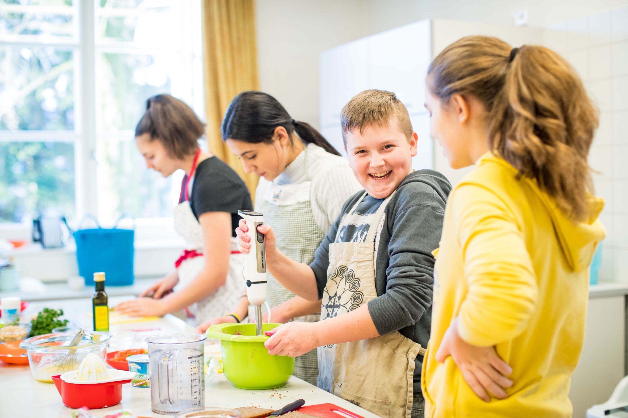 SALZBURG - 20180118: GOURMET Klimakochwerkstatt in der Neuen Mittelschule Maxglan, Salzburg Foto: GMS Gourmet GmbH/APA Fotoservice/Franz Neumayr