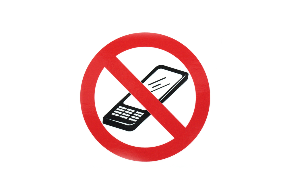 No,Mobile,Cell,Phone,Sign,In,White,Background
