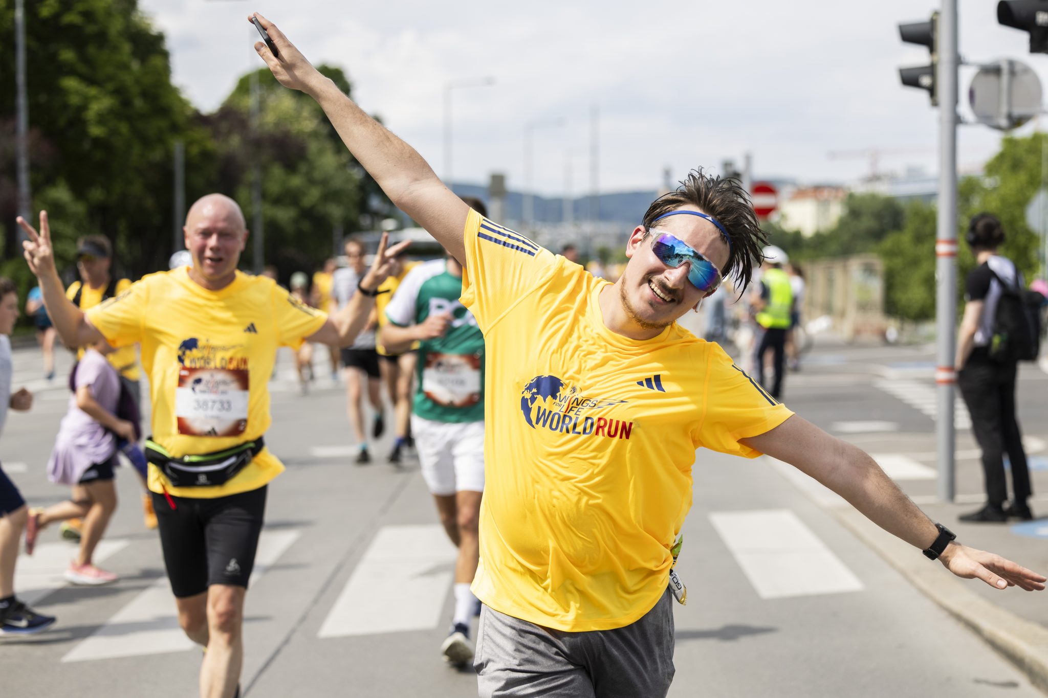 Participants perform during the Wings for Life World Run in Vienna, Austria on May 5, 2024. // Philipp Greindl for Wings for Life World Run // SI202405052326 // Usage for editorial use only //