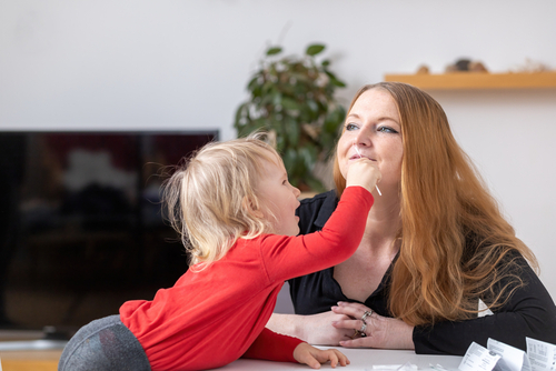 Cute,Little,Boy,Is,Helping,His,Mother,Using,A,Self-testing