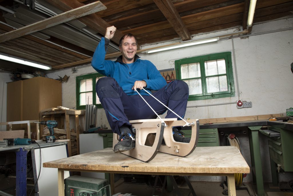 Eine Rodel für den Winter (und den Sommer!)