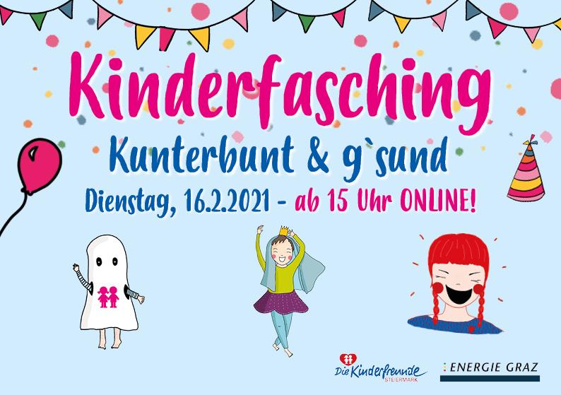 Die Kinderfreunde Steiermark feiern „Kunterbunt & g’sund“ virtuellen Kinderfasching