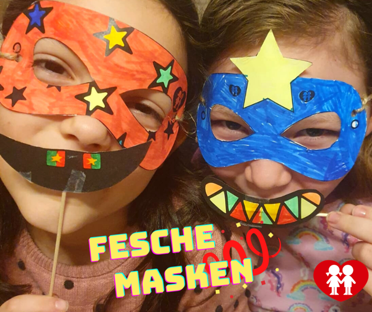 Basteltipp von den Kinderfreunden: Bunte Masken und Smiles