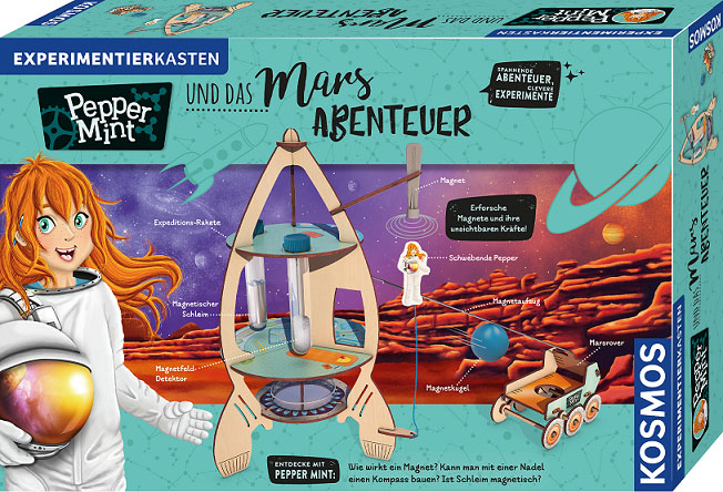 familiii Gewinnspiel der Woche: Experimentierkasten „Pepper Mint und das Mars Abenteuer“