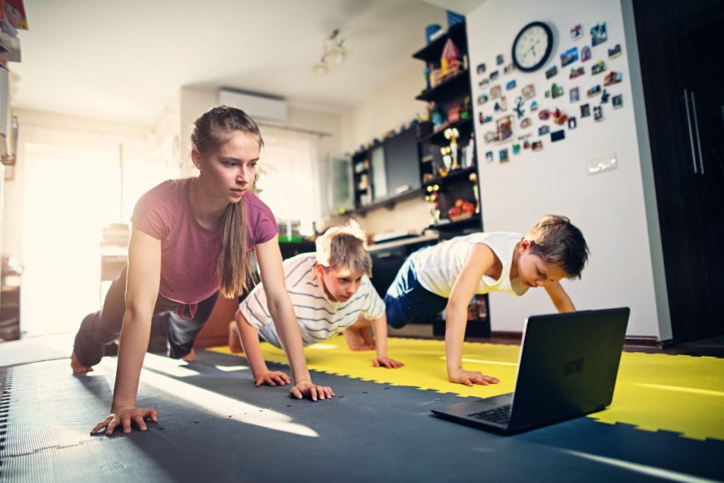 Zuhause sportlich unterwegs